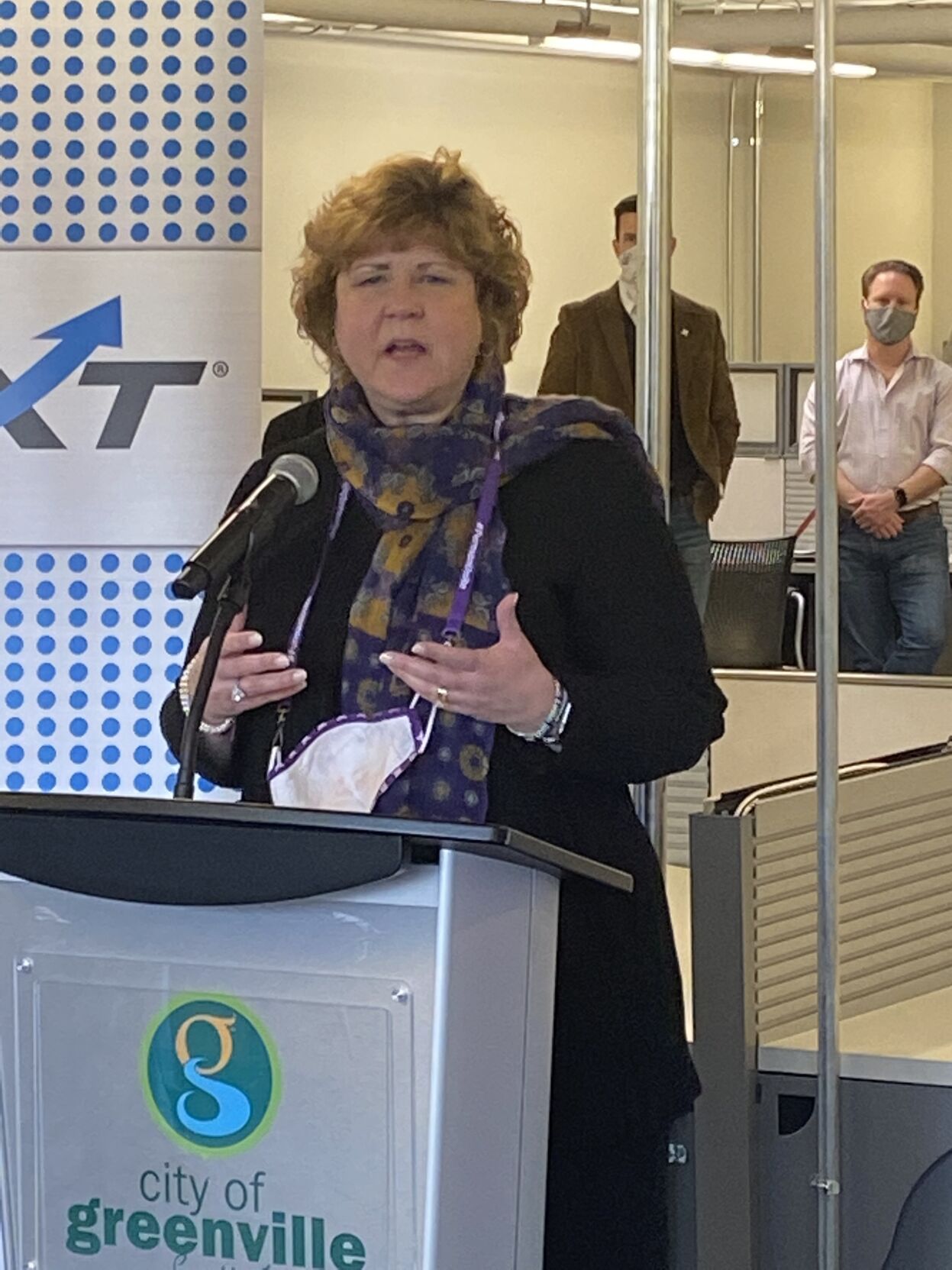 Elizabeth Davis, Furman University president, at NEXT on Main in Greenville